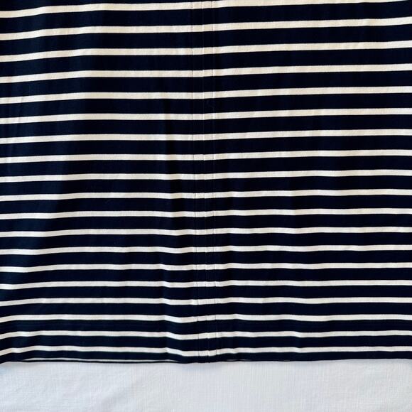 CABI Hooded Knee Length Dress Women's Size S Navy White Striped Coastal Beachy - Picture 4 of 11